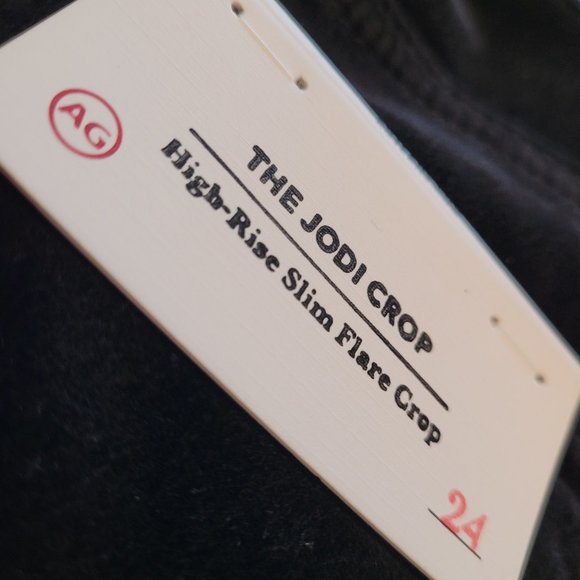 AG Jeans THE JODI HIGH-RISE SLIM FLARE CROP IN SUPER BLACK - Picture 15 of 16